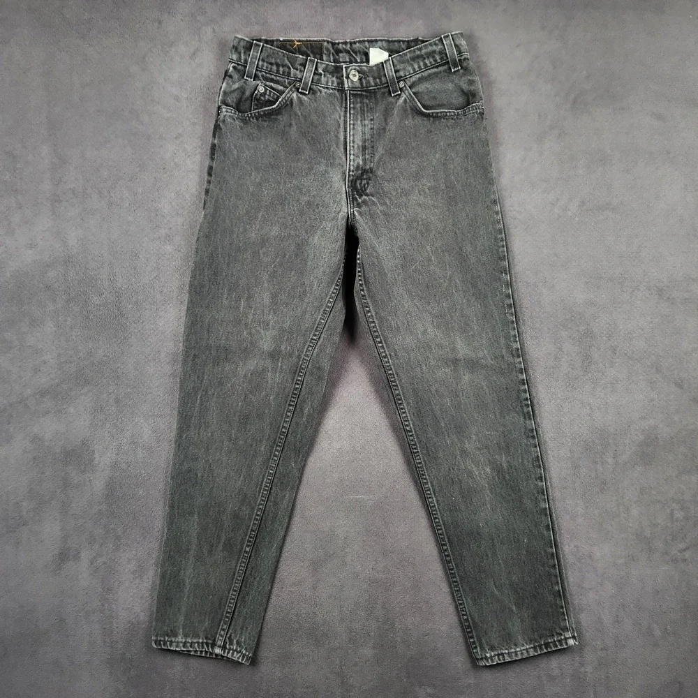 Vintage Levis 550 Orange Tab Jeans Mens 32x30 Faded Black USA 90s Measures 30x30